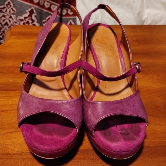 cocolico Shoes - Cocolico magenta peep toe heels